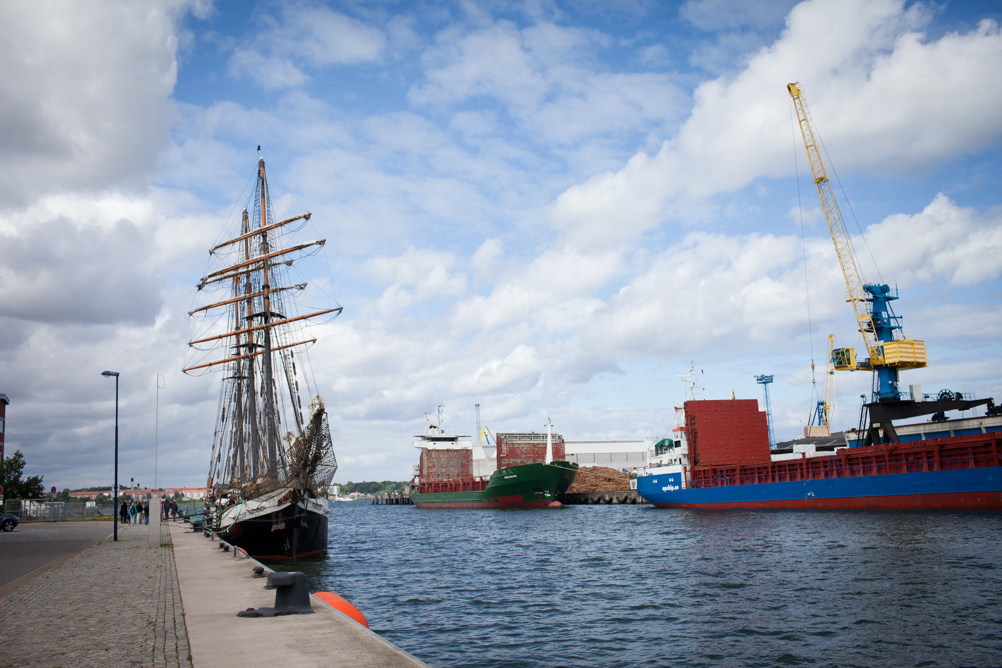 Fridjof Nanson im Hafen in Wismar. 31. 7. 2015. Charlotte Strauss auf dem Schiff Fridjof Nanson wo sie ihren Ausbildungsturn om 31. 7 bis 5. 8 absolviert. Fotograf: Evi Lemberger